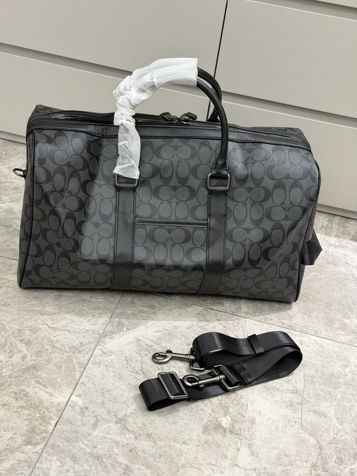 Coach C-Pattern Travel Duffel Bag — back