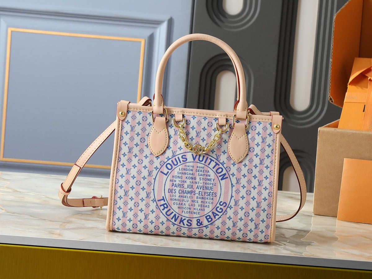 Louis Vuitton Multicolor Pattern Tote with Tan Trim — hero