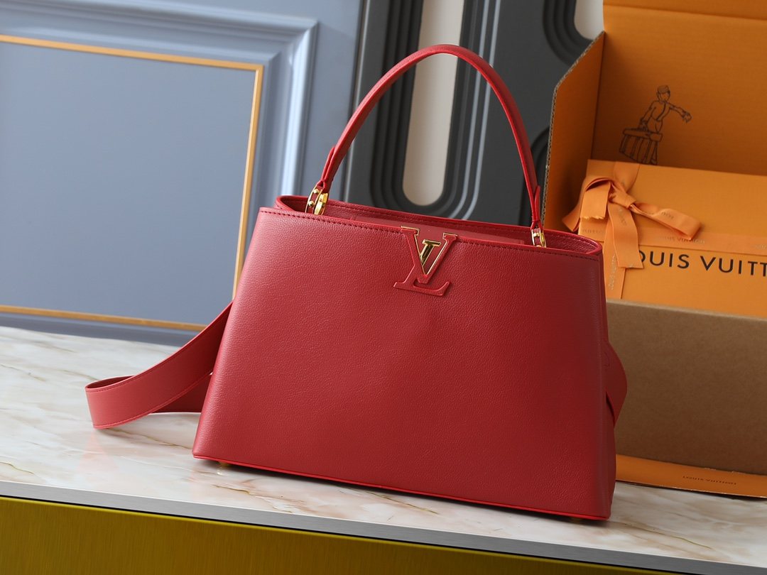 Louis Vuitton Capucines Souple Red Top-Handle Bag — hero