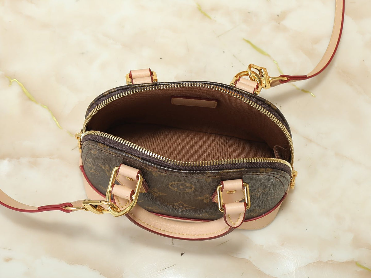 Louis Vuitton Nano Alma Monogram Top-Handle Bag — detail