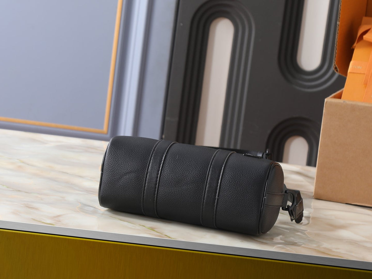 Louis Vuitton Keepall XS Black Barrel Bag — back