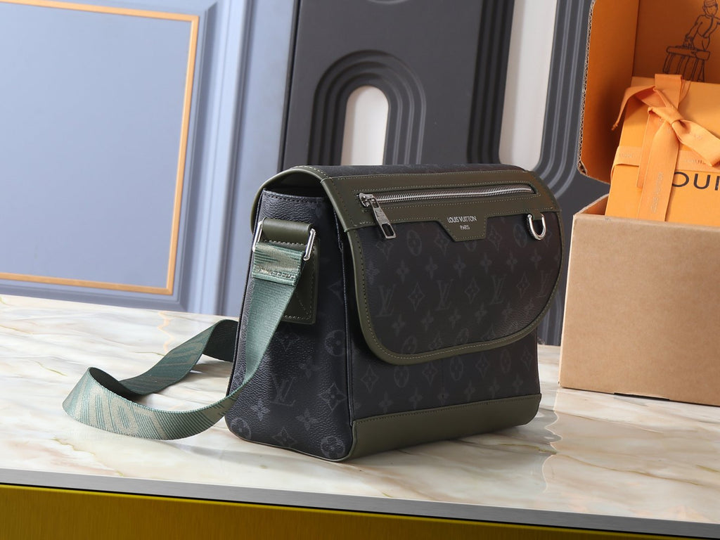 Louis Vuitton Courrier Monogram Eclipse Messenger Bag — side