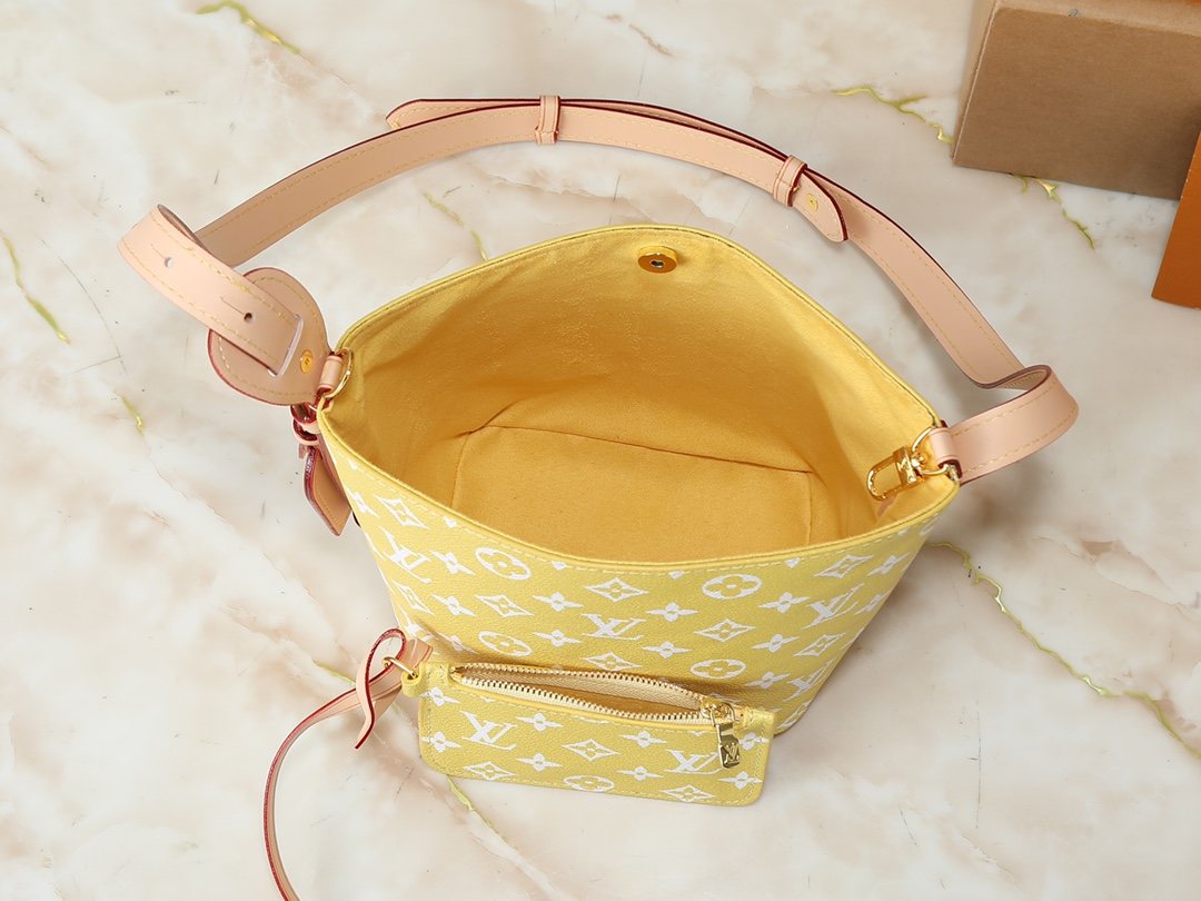 Louis Vuitton All In BB Monogram Bucket Bag — detail