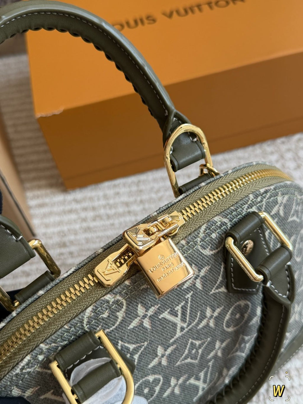 Louis Vuitton Alma BB Monogram Braided-Handle Bag — detail
