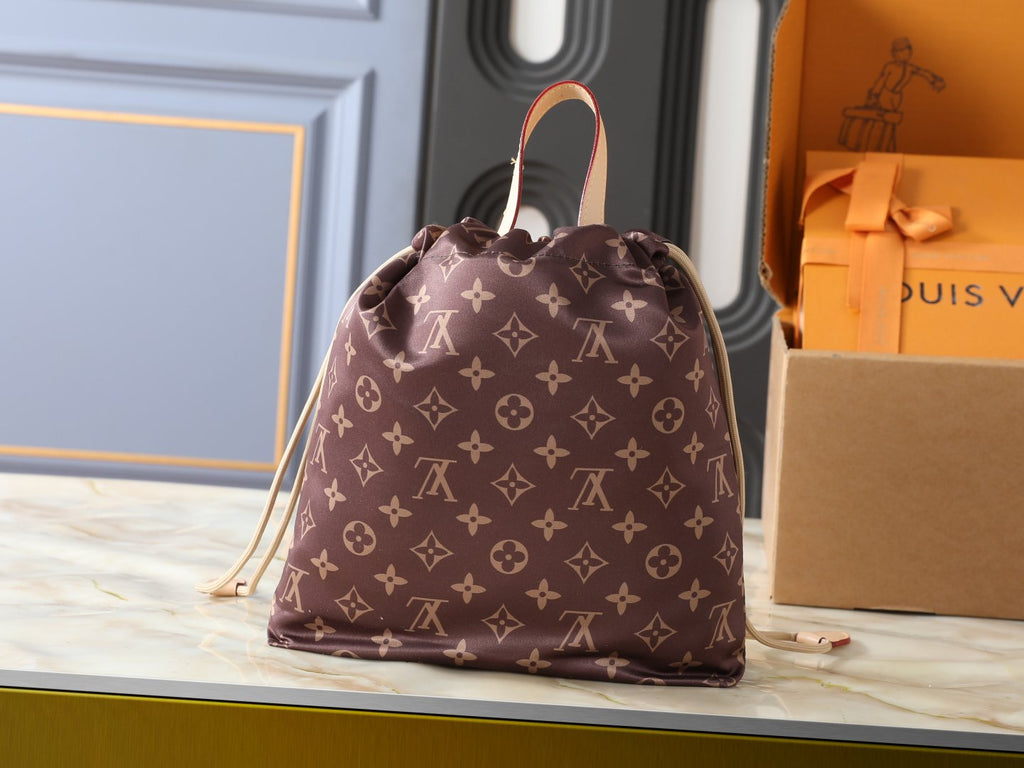 Louis Vuitton Keeper Monogram Drawstring Clutch — back