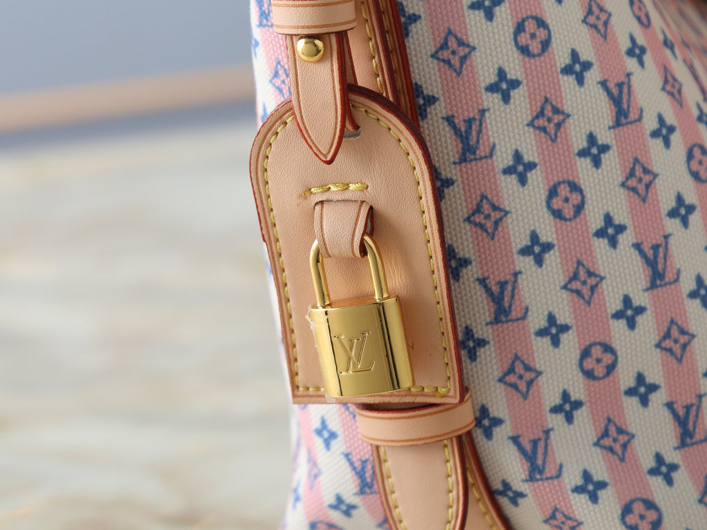 Louis Vuitton Stamp All In BB Monogram Bucket Bag — detail