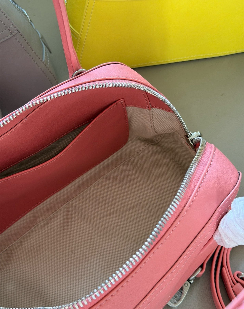 Miu Miu Vivant Zip-Top Bowling Bag — detail