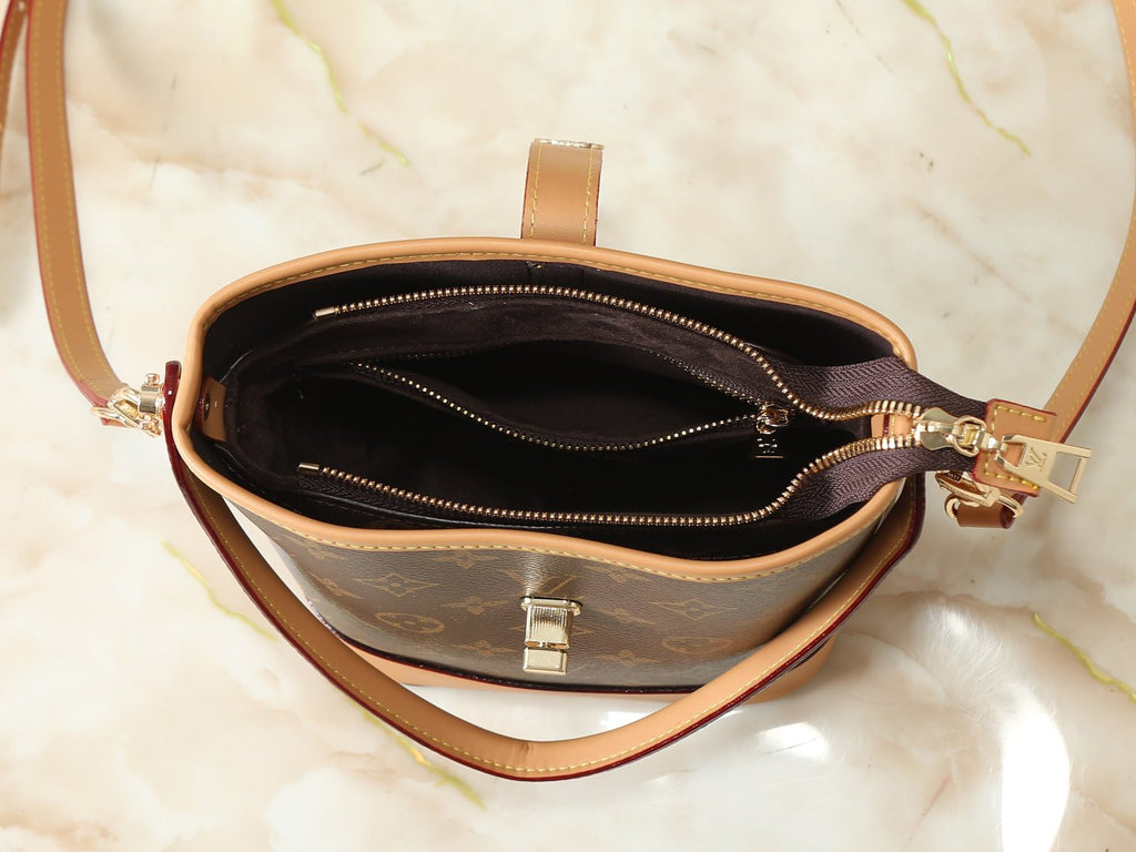 Louis Vuitton Nano Noé Monogram Bucket Bag — detail