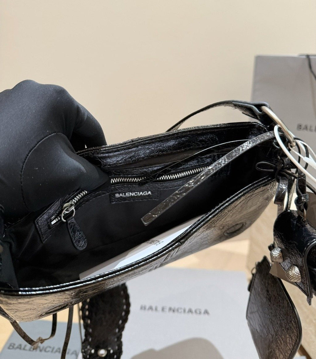 Balenciaga Le Cagole Studded Crossbody Camera Bag — detail
