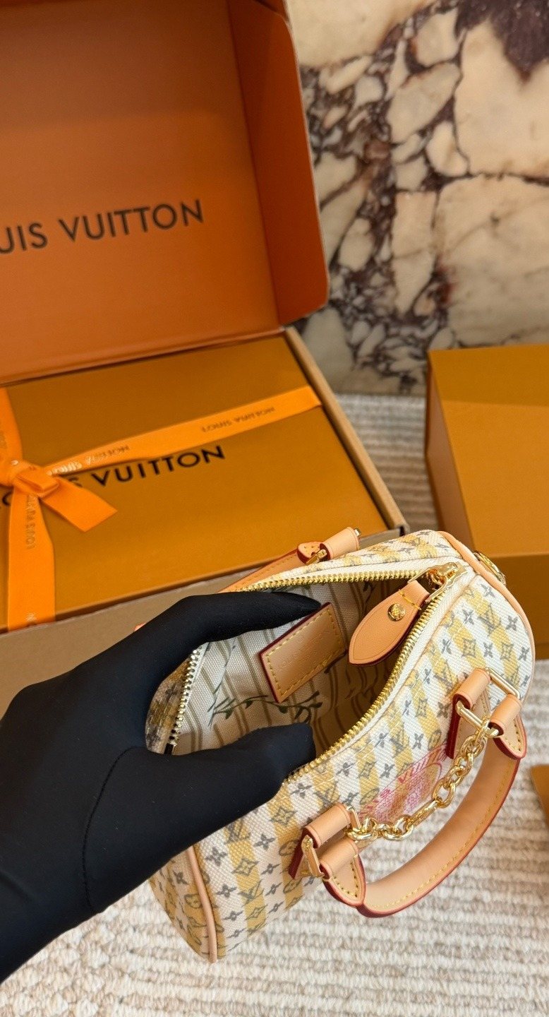 Louis Vuitton Nano Speedy Monogram Barrel Bag — detail