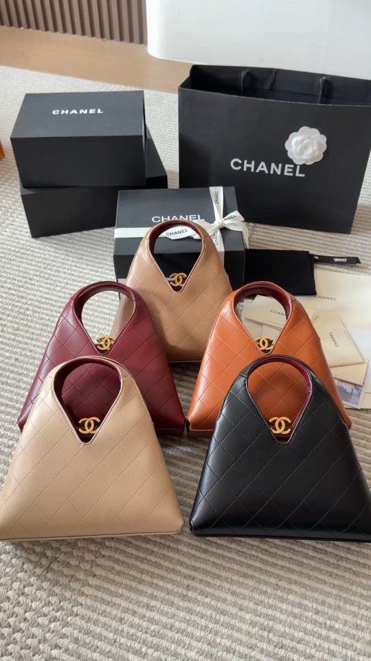 Chanel Triangular Quilted Hobo Crossbody Bag — comparison