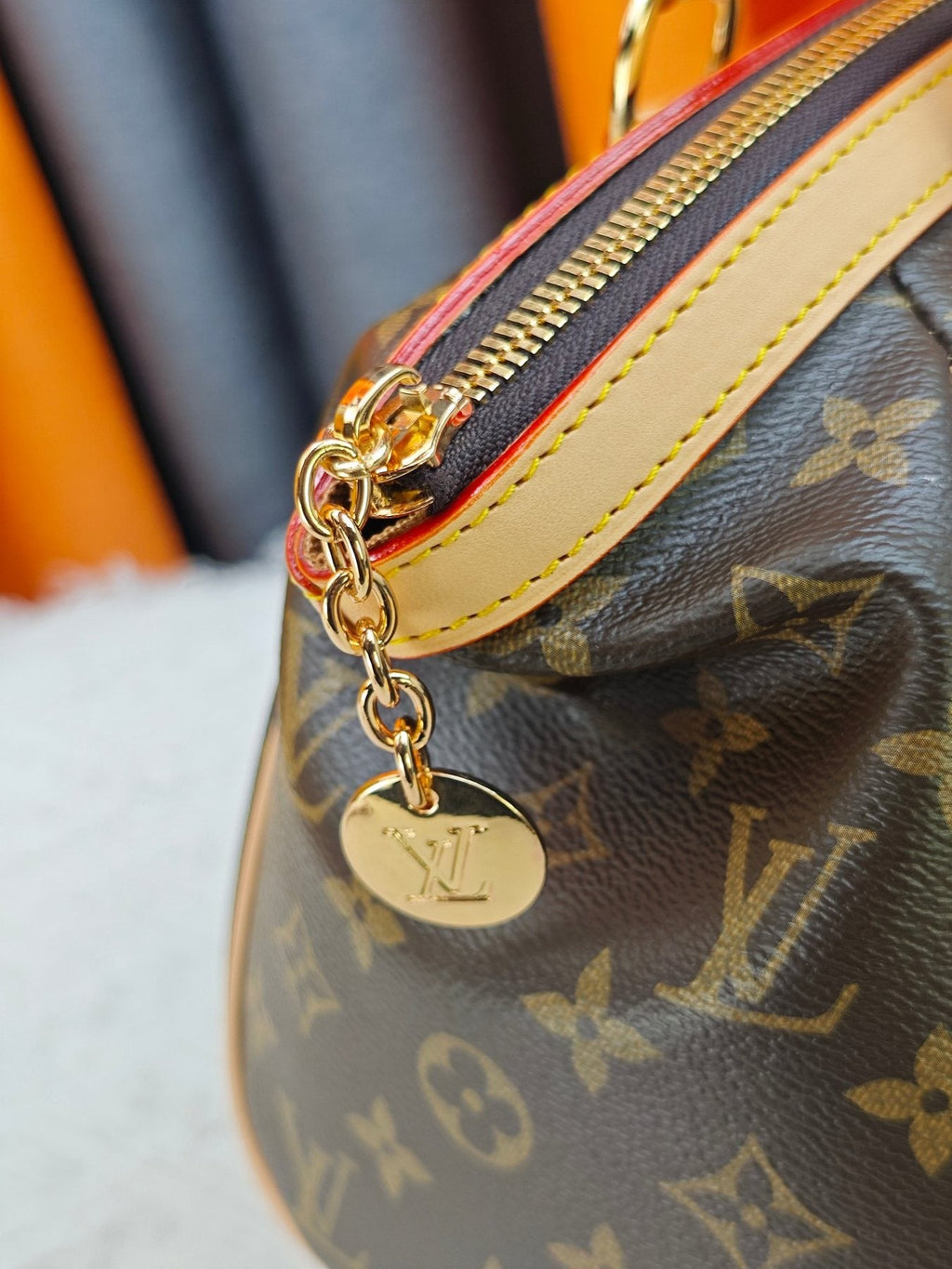 Louis Vuitton Tivoli Monogram Bowling Handbag — detail