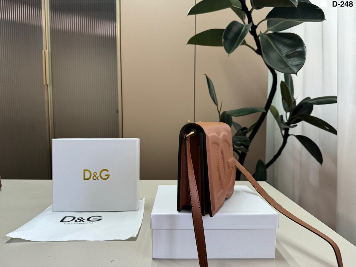 Dolce & Gabbana Raised DG Flap Crossbody Bag — side