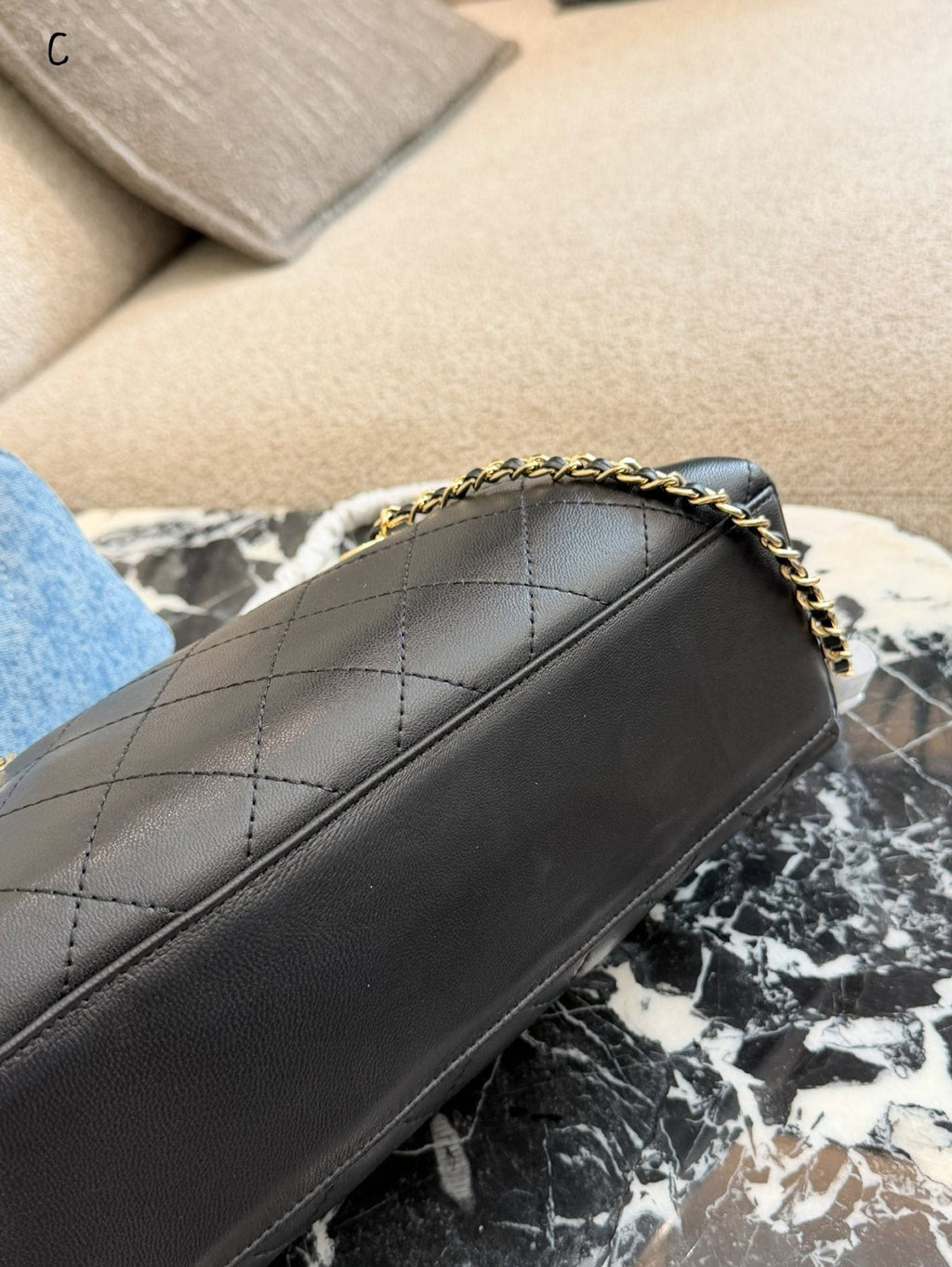 Chanel Rounded Baguette Chain Shoulder Bag — detail