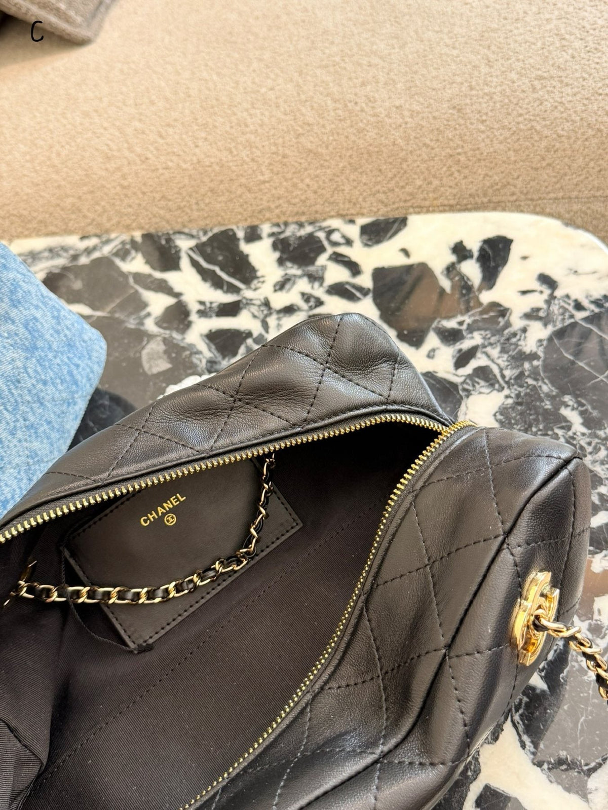 Chanel Rounded Baguette Chain Shoulder Bag — detail