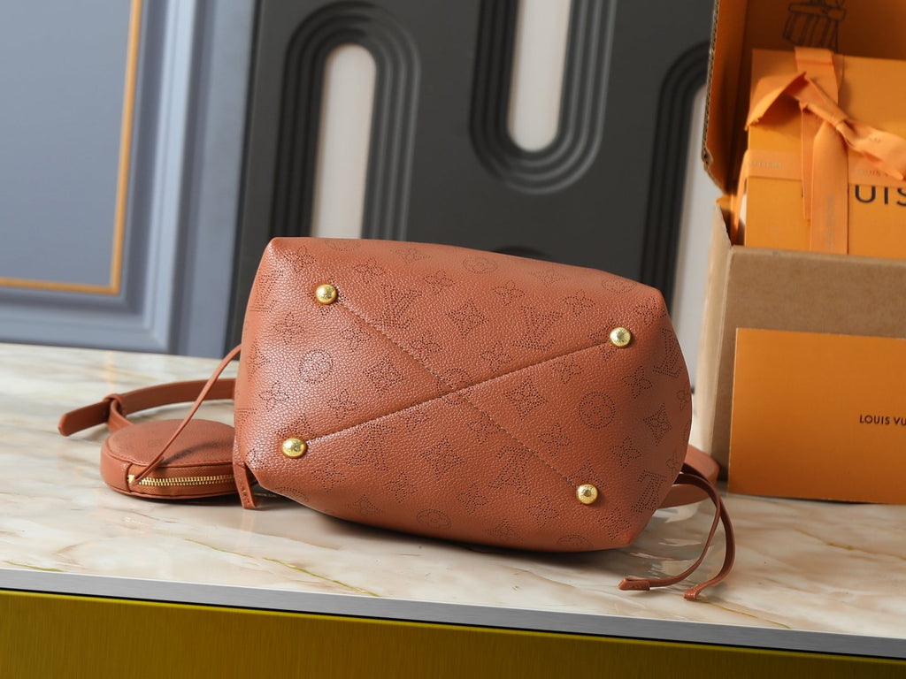 Louis Vuitton Bella Perforated Monogram Bucket Bag — detail