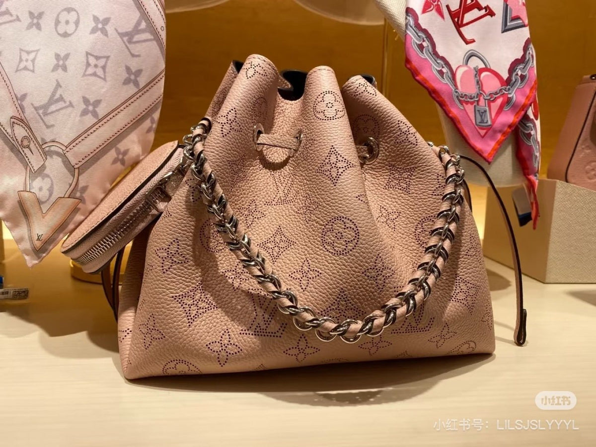 Louis Vuitton Bella Perforated Monogram Bucket Bag — front
