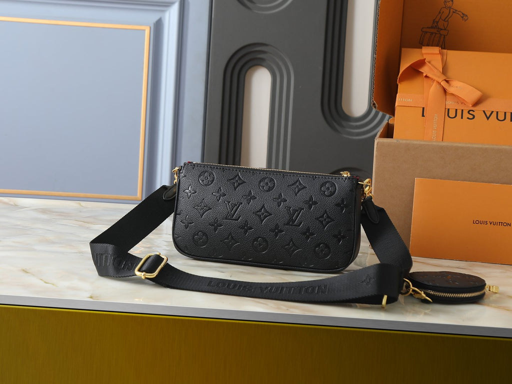 Louis Vuitton Multi Pochette Accessoires Embossed Shoulder Bag — back