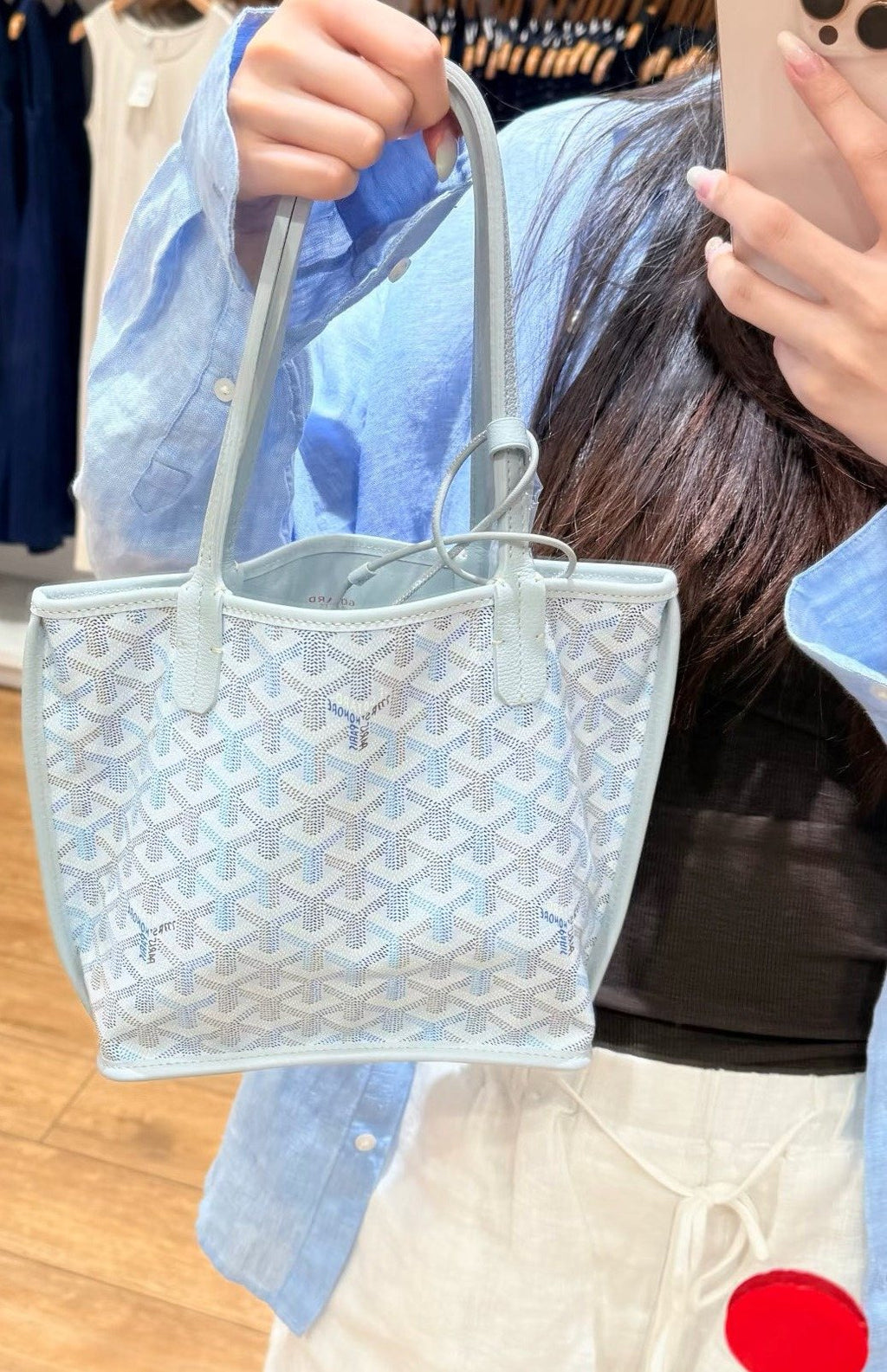 Goyard Geometric Pattern Open-Top Tote Bag — model