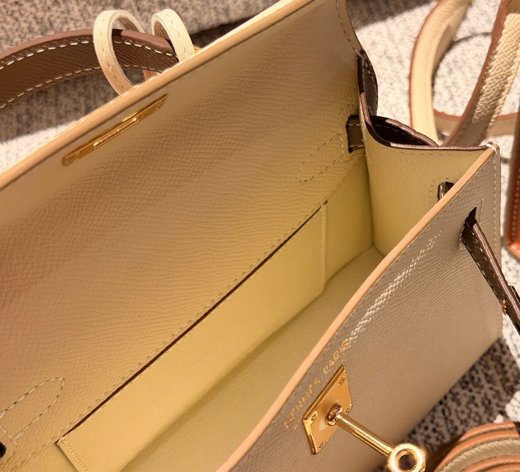 Hermès Mini Kelly Colorblock Top-Handle Bag — detail