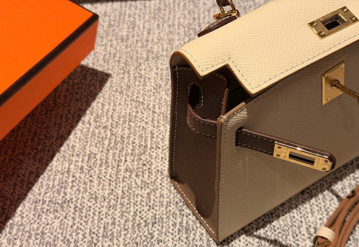 Hermès Mini Kelly Colorblock Top-Handle Bag — side