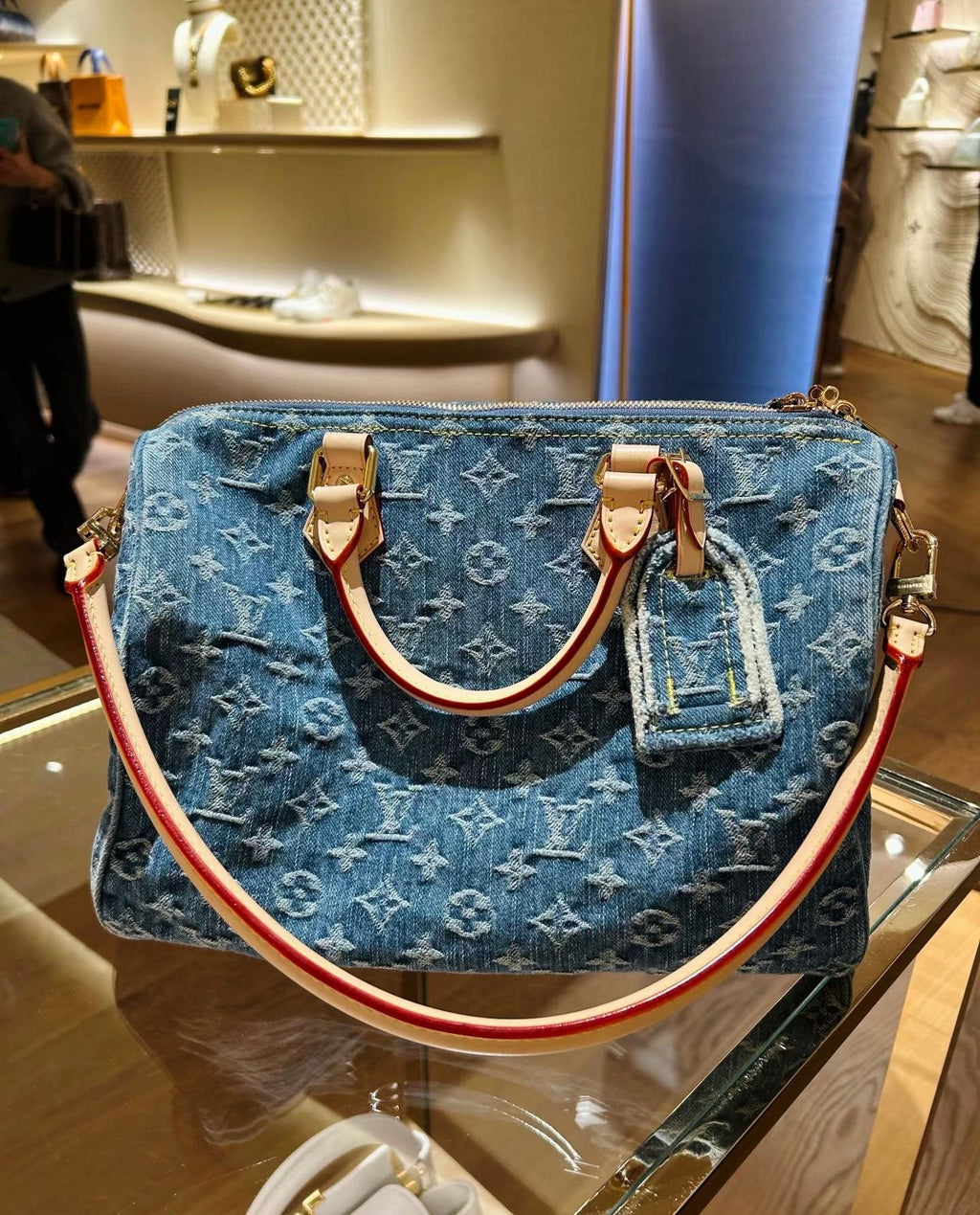 Louis Vuitton Speedy Monogram Denim Bag — hero