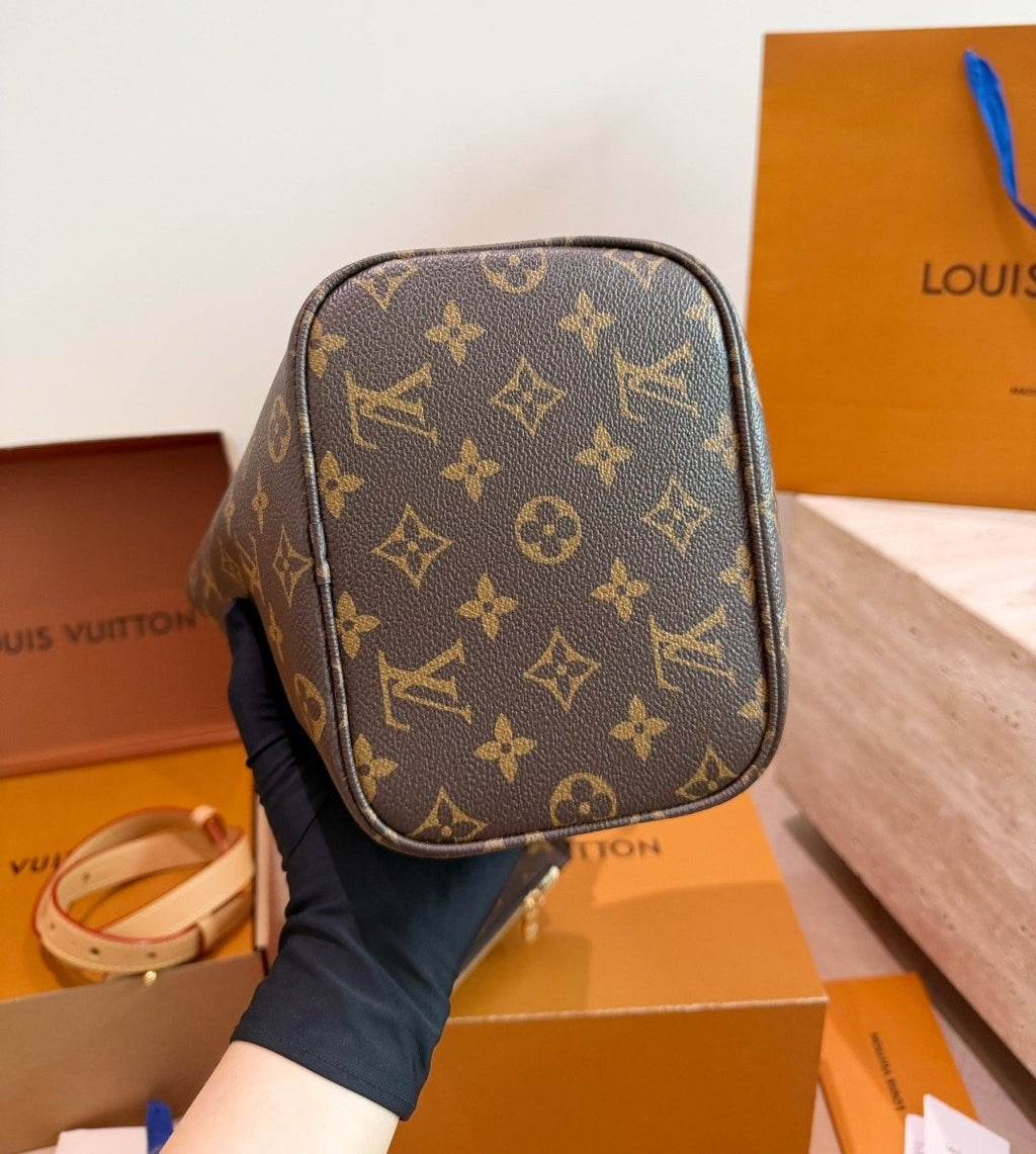 Louis Vuitton All In BB Monogram Bucket Bag — detail