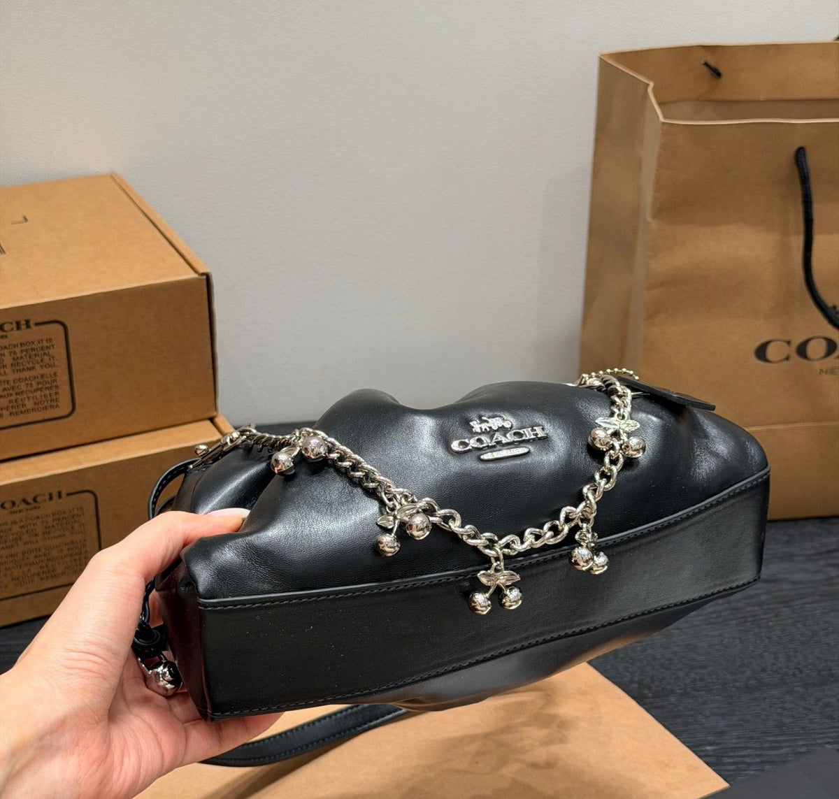 Coach Faye Gathered Shoulder Bag — detail