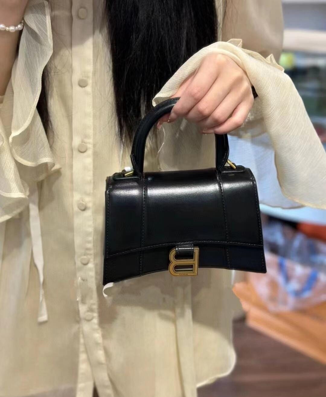 Balenciaga Hourglass Top-Handle Shoulder Bag — model