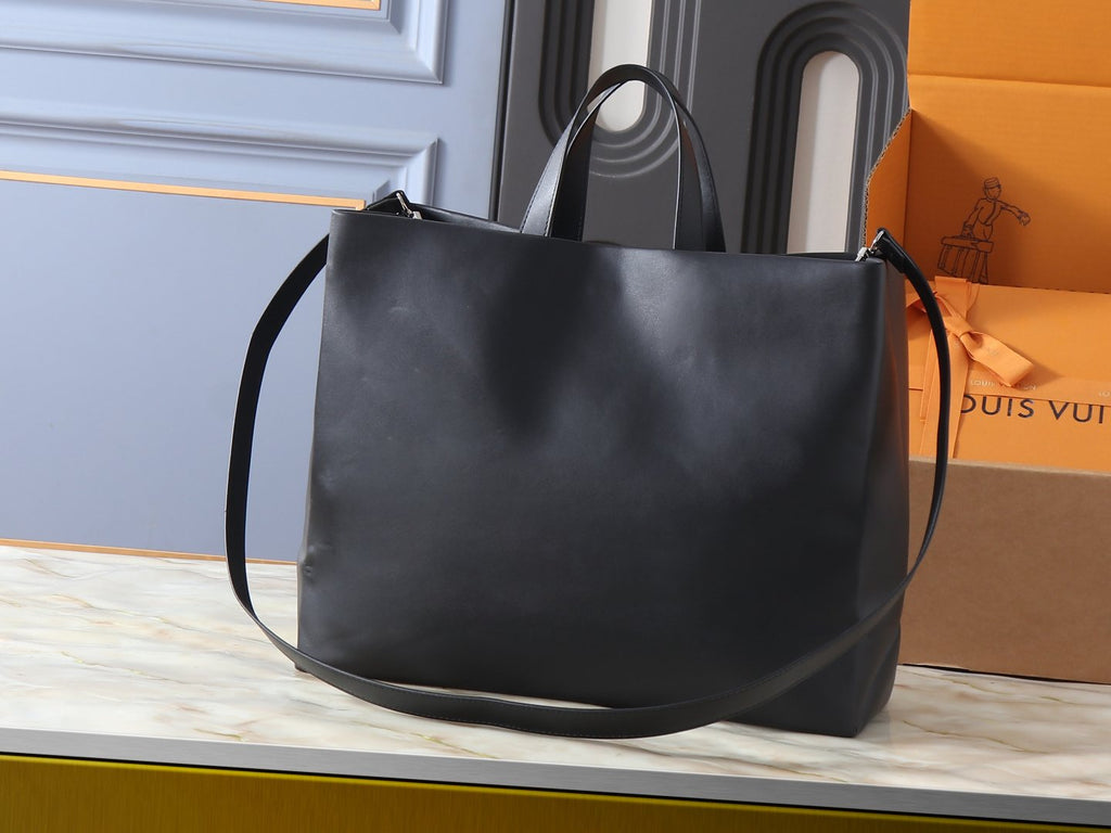 Louis Vuitton Shopper Black Tote Bag — back