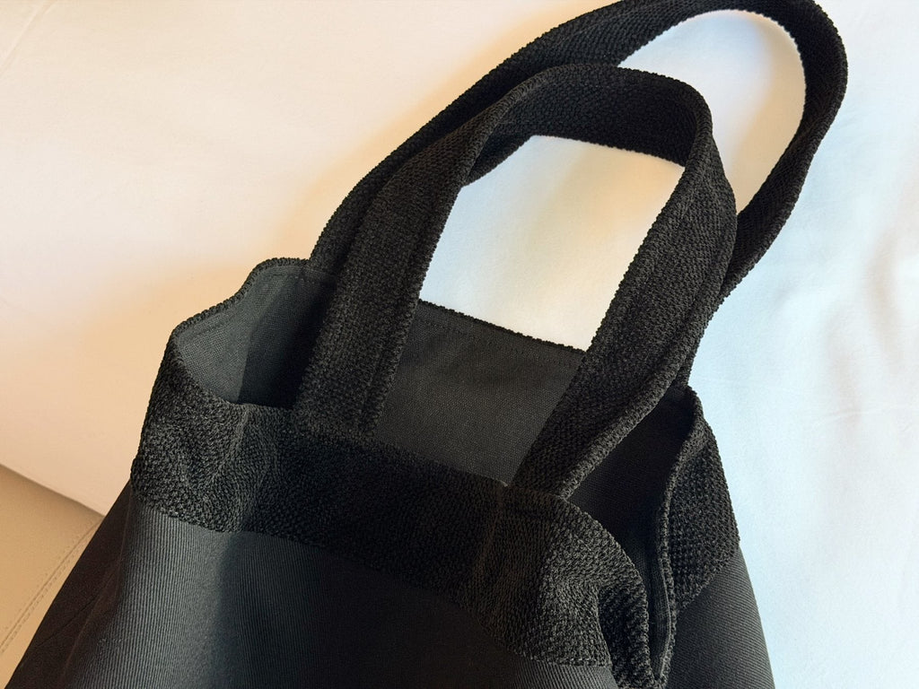 Chanel CocoBeach Black Tote Bag — detail
