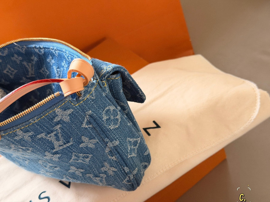 Louis Vuitton Cargo Monogram Denim Shoulder Bag — side
