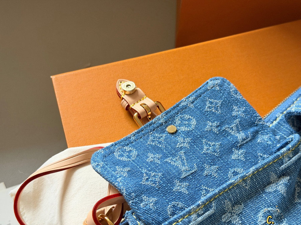Louis Vuitton Cargo Monogram Denim Shoulder Bag — detail