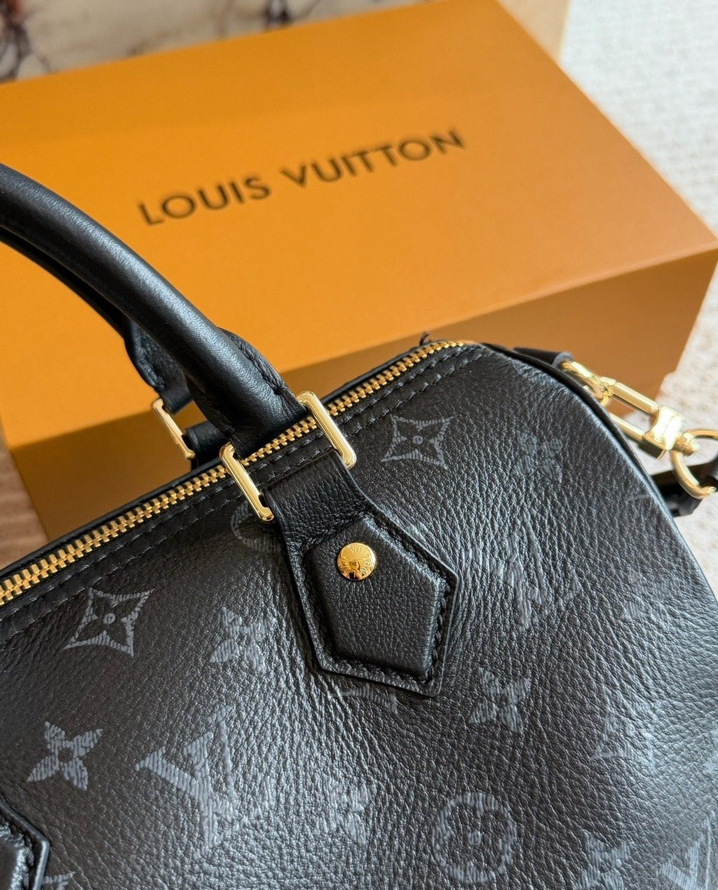 Louis Vuitton Speedy Monogram Chain Handbag — detail
