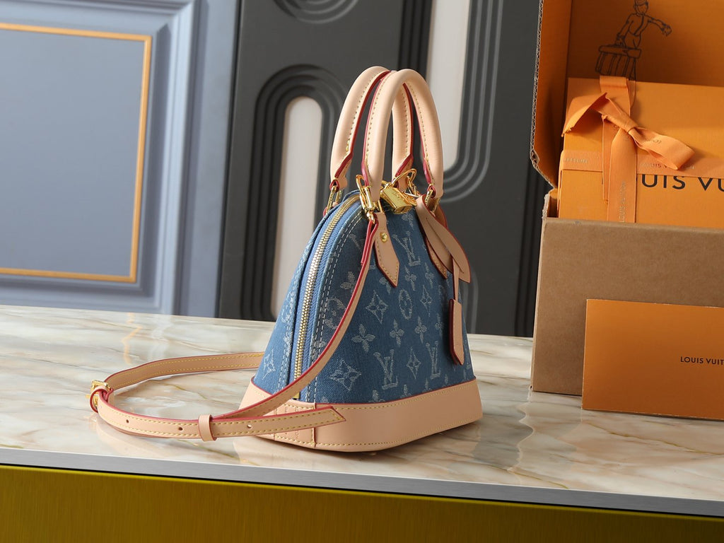 Louis Vuitton Alma Structured Top-Handle Bag — side