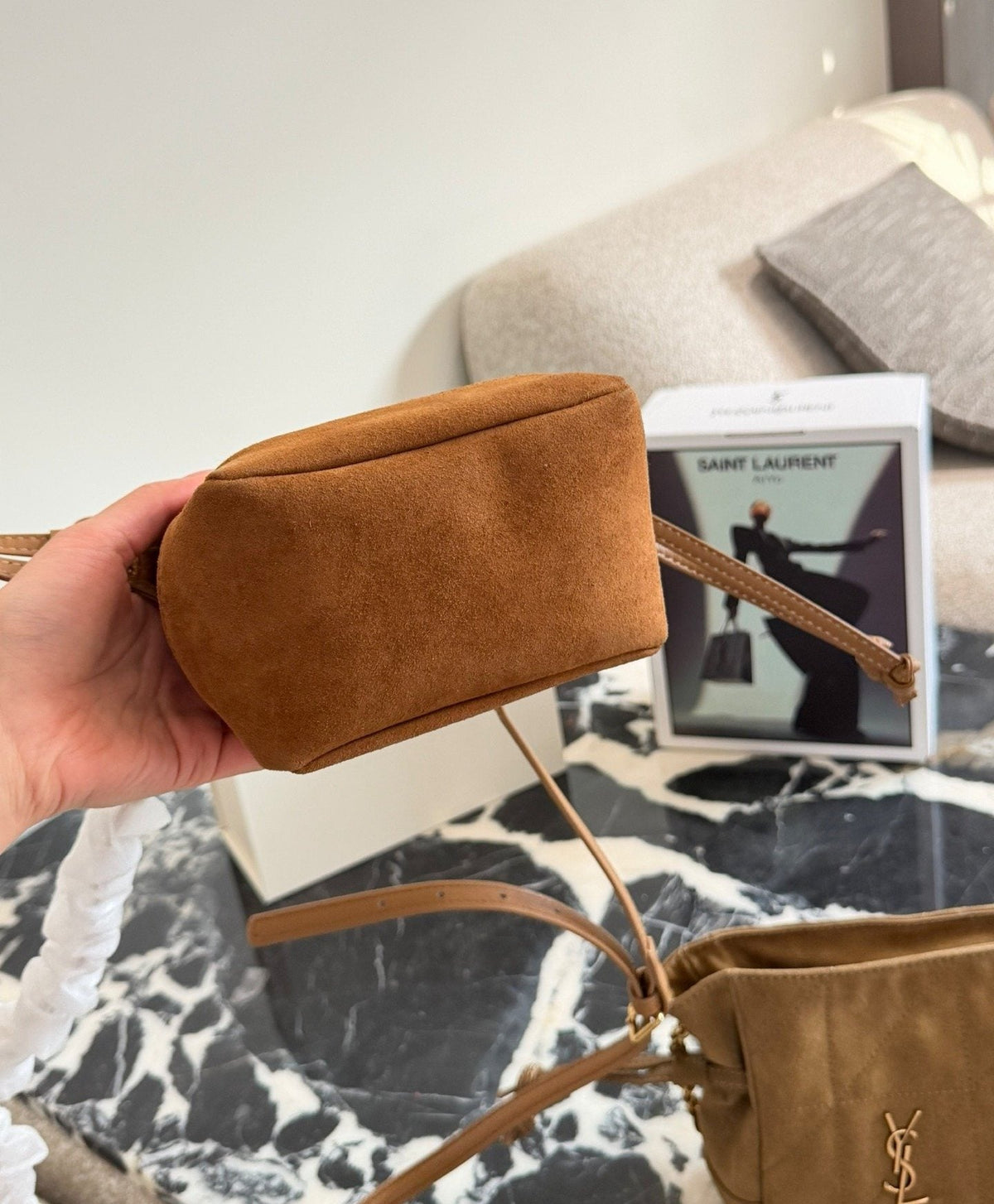 Saint Laurent Jamie Drawstring Shoulder Bag — detail