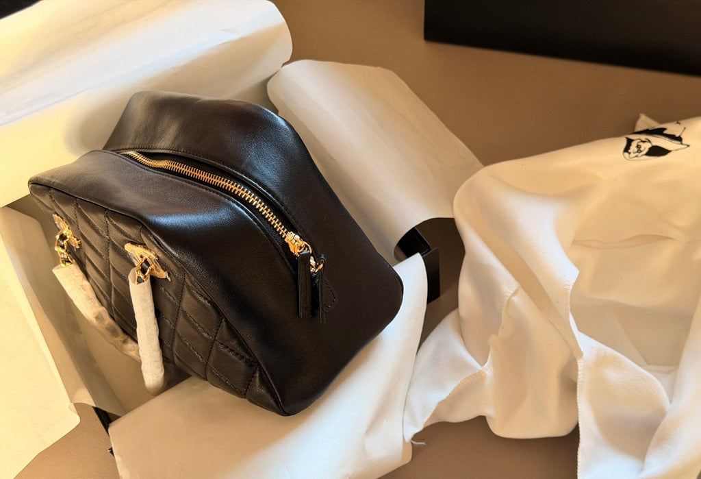 Chanel Quilted Bowling Chain Shoulder Bag — side