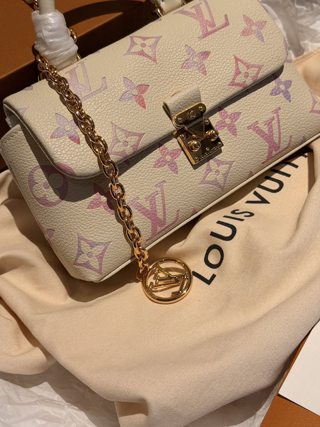 Louis Vuitton Nano Madeleine Pastel Monogram Bag — detail