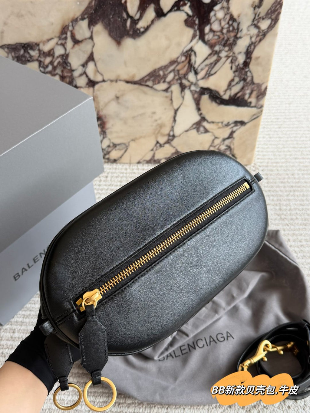 Balenciaga Bolero Rounded Bowling Bag — detail
