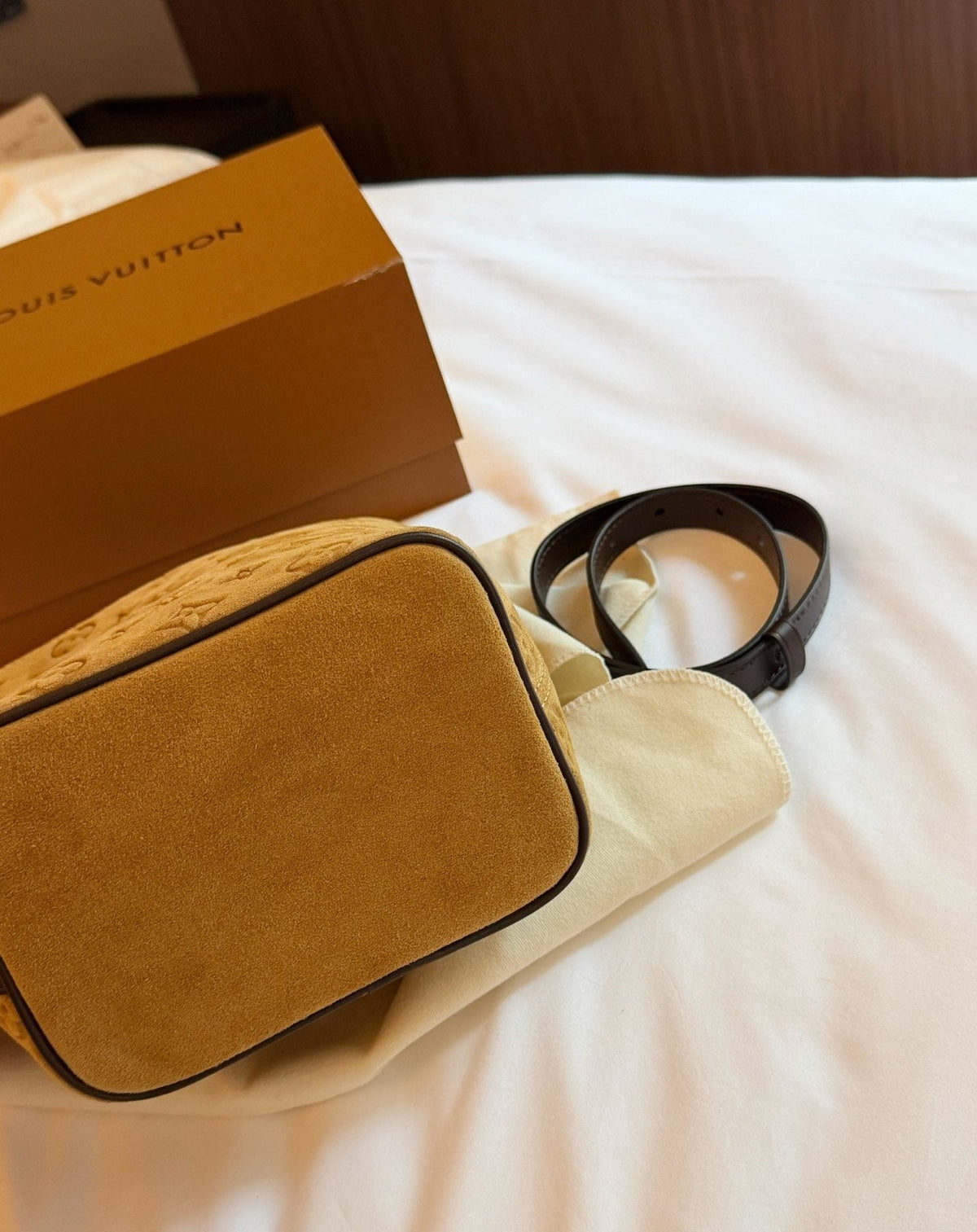 Louis Vuitton All In BB Monogram Bucket Bag — detail