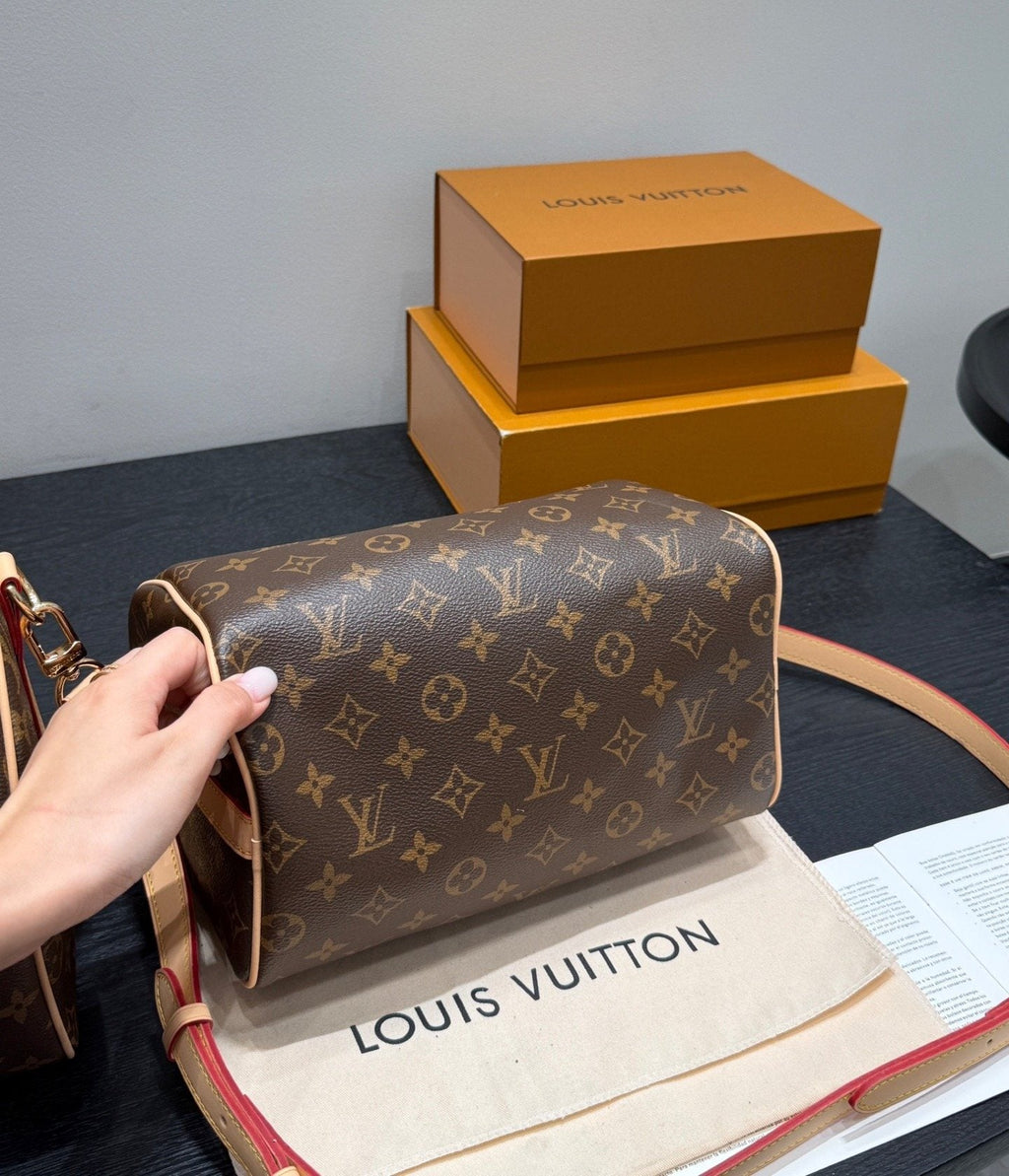 Louis Vuitton Speedy Monogram Barrel Handbag — back