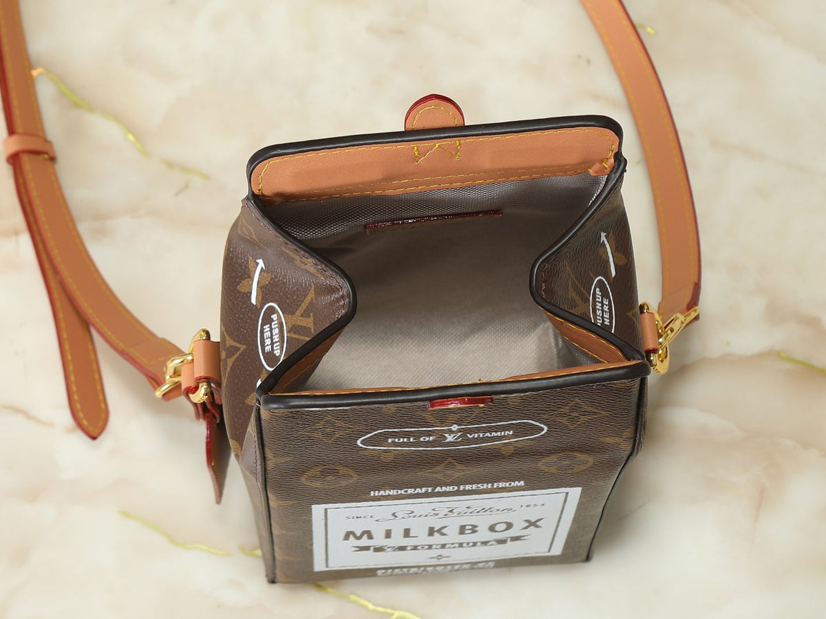 Louis Vuitton Milk Monogram Carton Shoulder Bag — detail