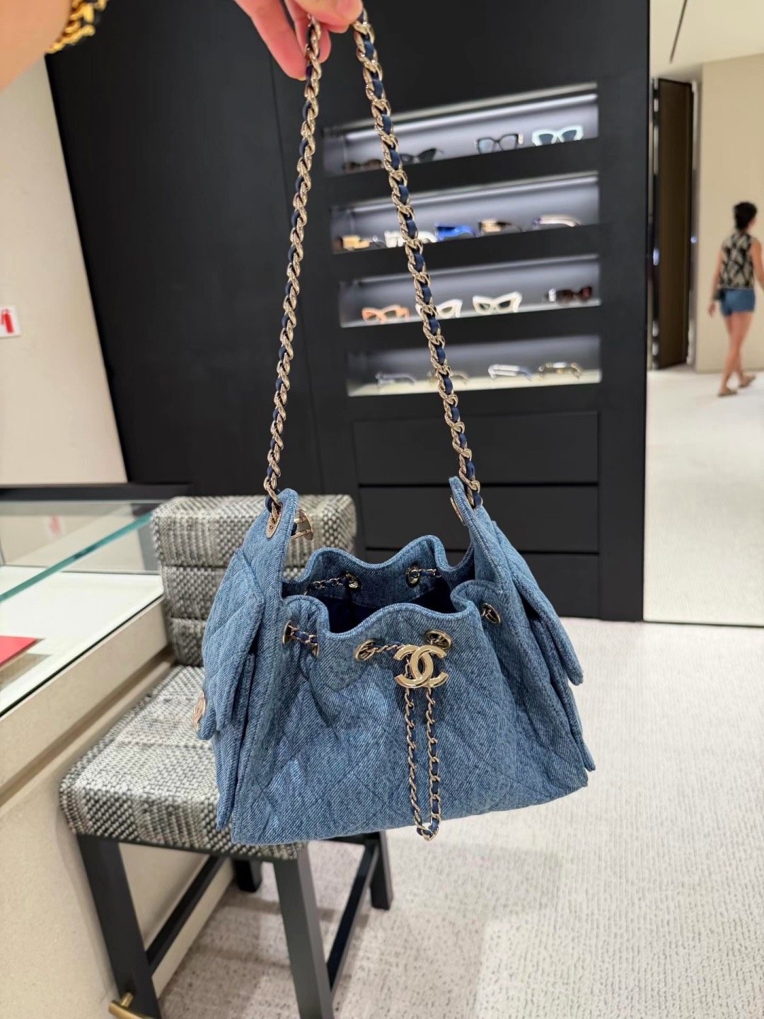 Chanel 25 Quilted Bucket Bag — front