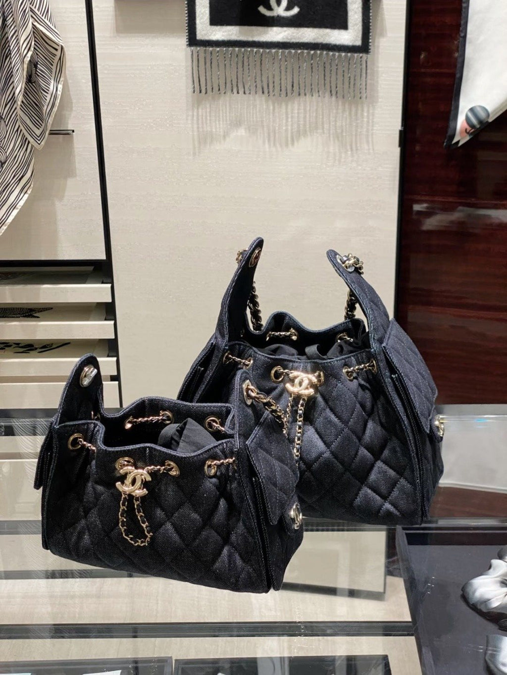 Chanel 25 Quilted Bucket Bag — comparison