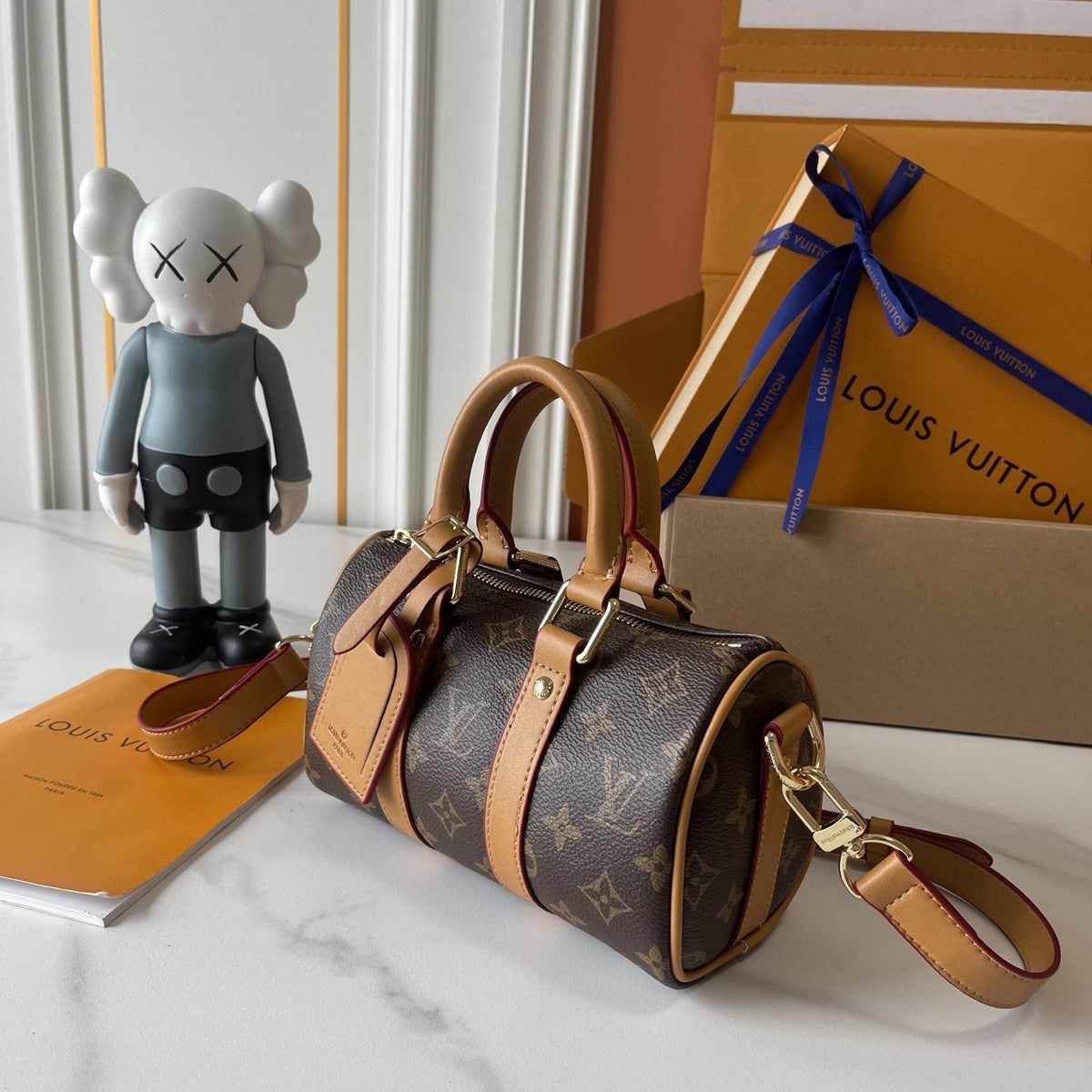 Louis Vuitton Keepa Bandouière Monogram Duffel Bag — side