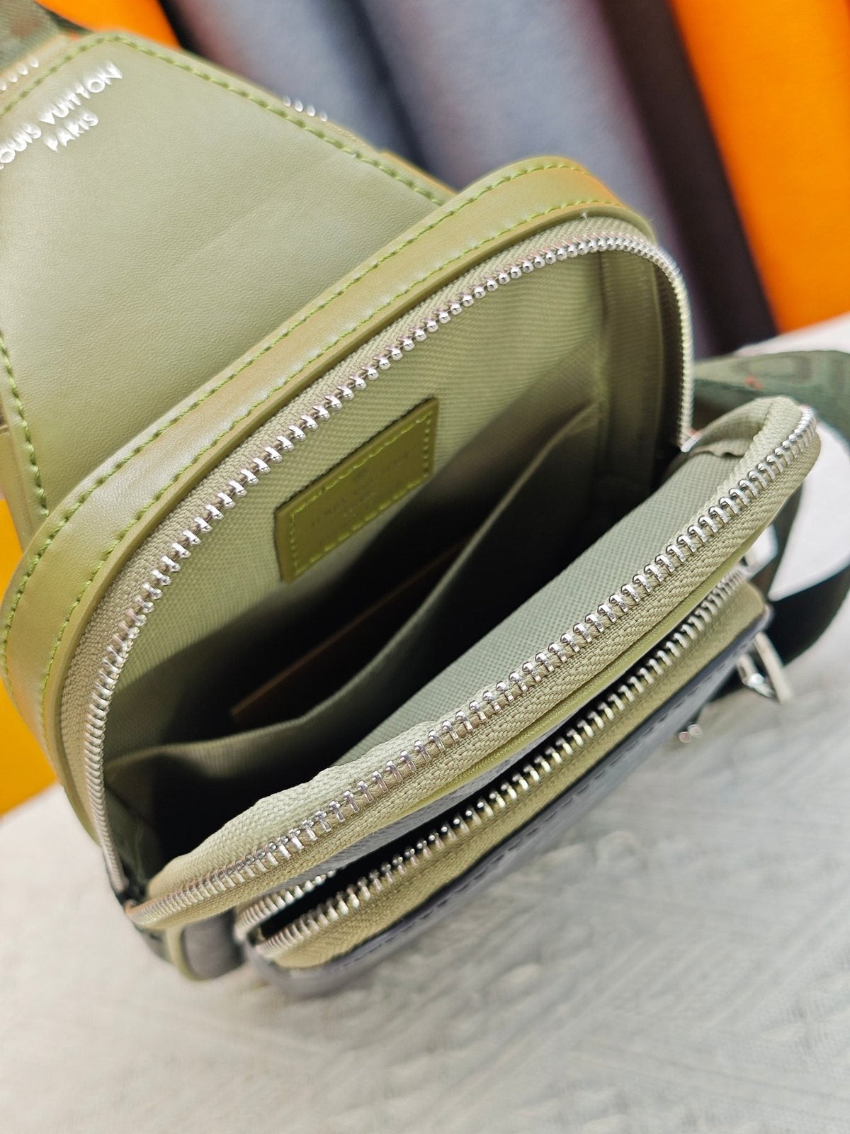 Louis Vuitton Avenue Monogram Eclipse Sling Bag — detail