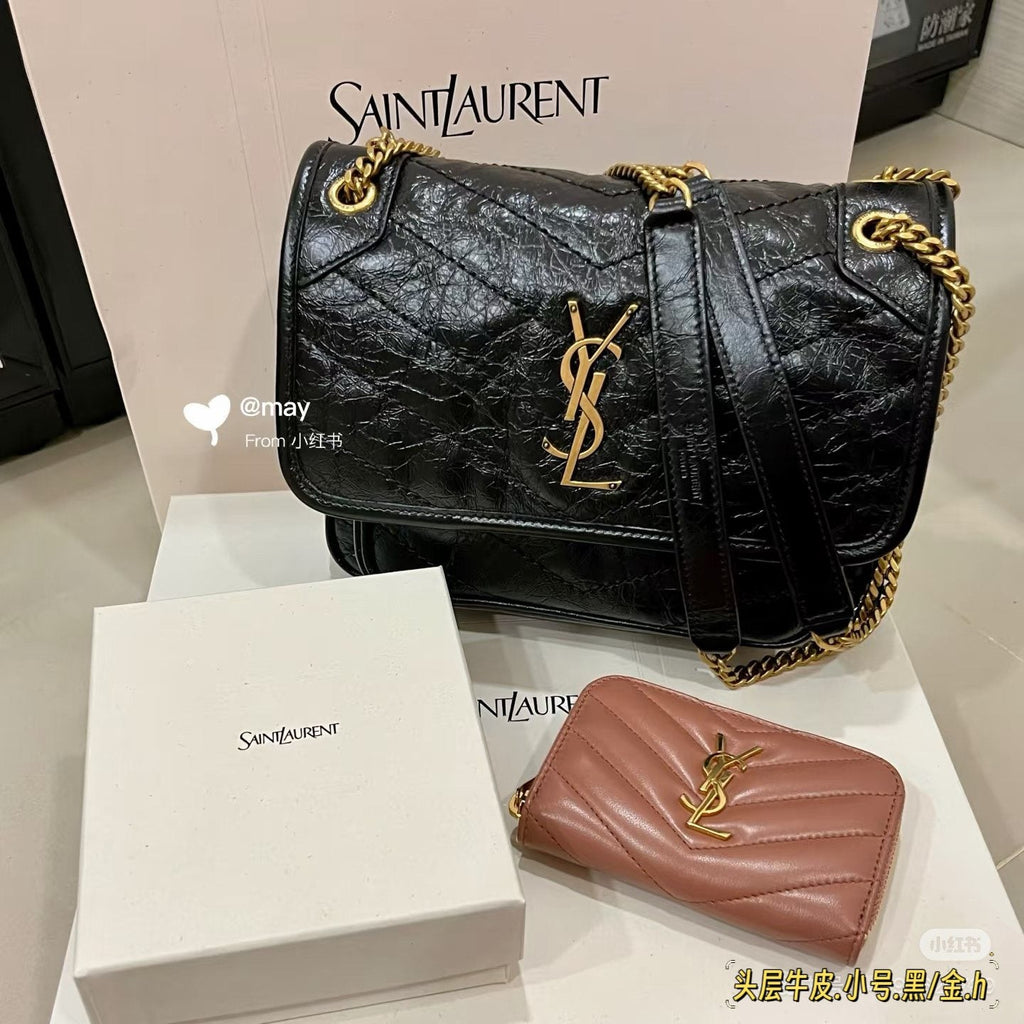 Saint Laurent Niki Chevron-Quilted Shoulder Bag — hero