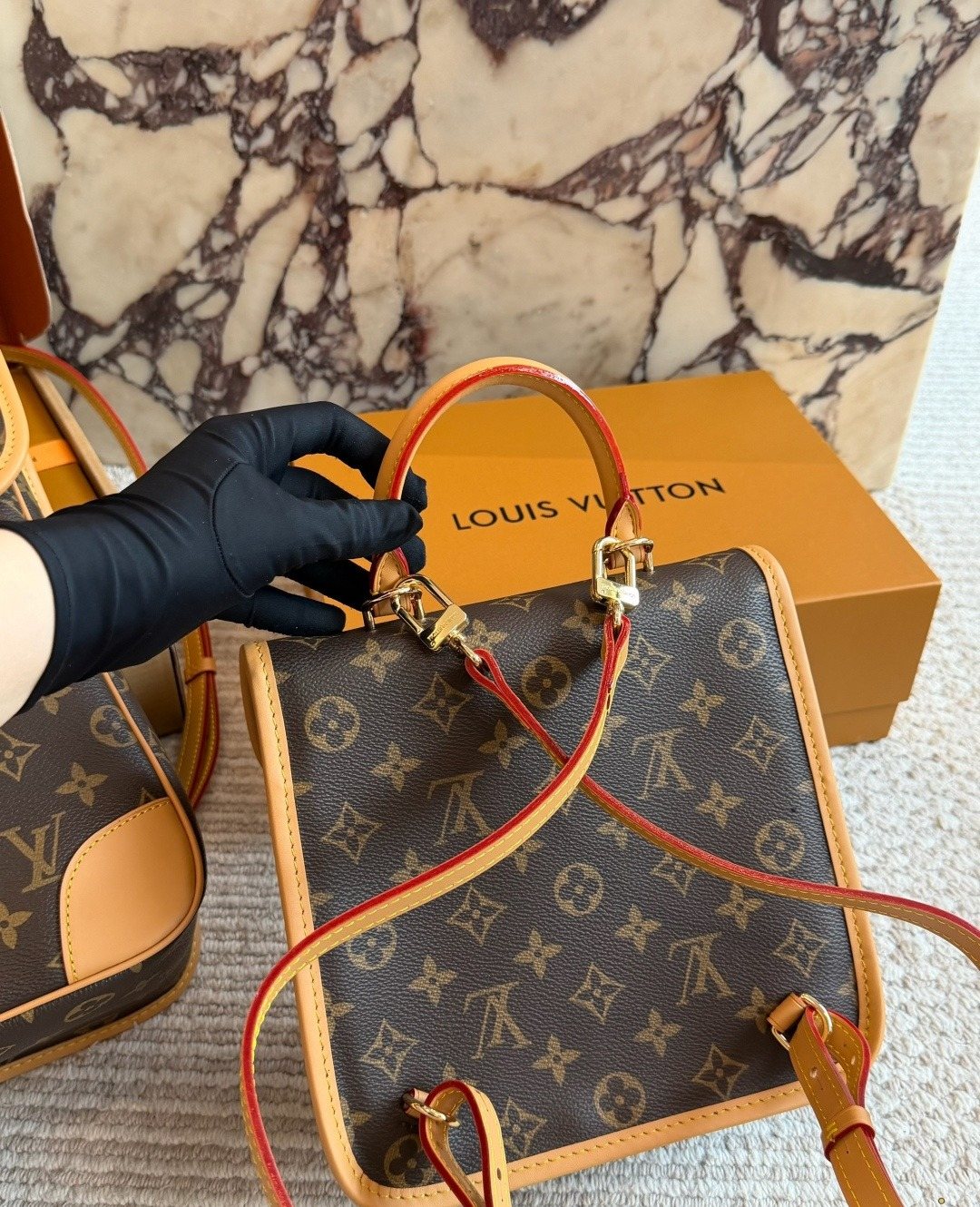 Louis Vuitton Diane Monogram Flap Backpack — back