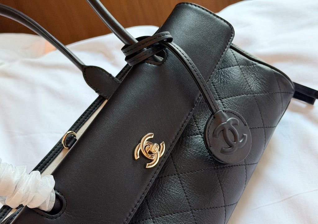 Chanel Baguette Shoulder Bag with Side Cords — detail