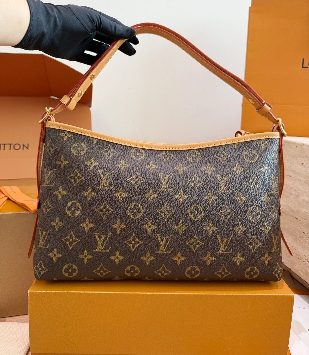Louis Vuitton Carryall Horizontal Monogram Shoulder Bag — back